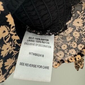 Lost + Wander Black and Tan Floral Scarf